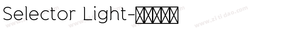 Selector Light字体转换